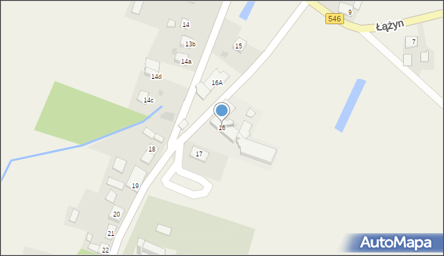 Łążyn, Łążyn, 16, mapa Łążyn