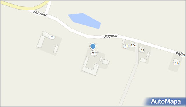 Łążynek, Łążynek, 22, mapa Łążynek