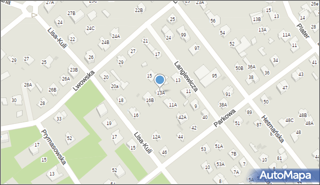 Legionowo, Langiewicza Mariana, gen., 13A, mapa Legionowo