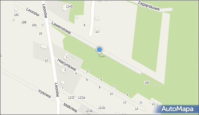 Leonów, Lawendowa, 6, mapa Leonów