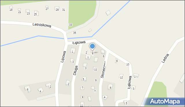 Lewinko, Łąkowa, 4, mapa Lewinko