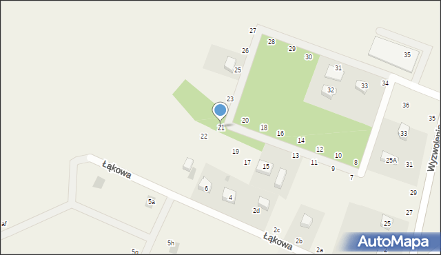 Liniewo, Łąkowa, 21, mapa Liniewo