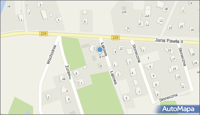 Lipinki Szlacheckie, Łąkowa, 4, mapa Lipinki Szlacheckie