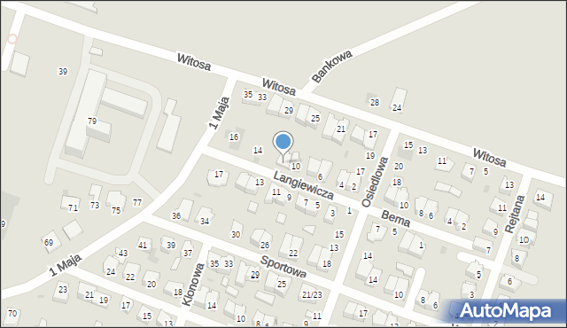 Lipsko, Langiewicza Mariana, gen., 12, mapa Lipsko