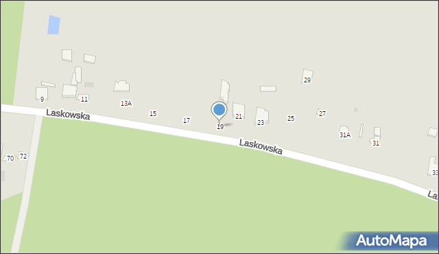 Łochów, Laskowska, 19, mapa Łochów