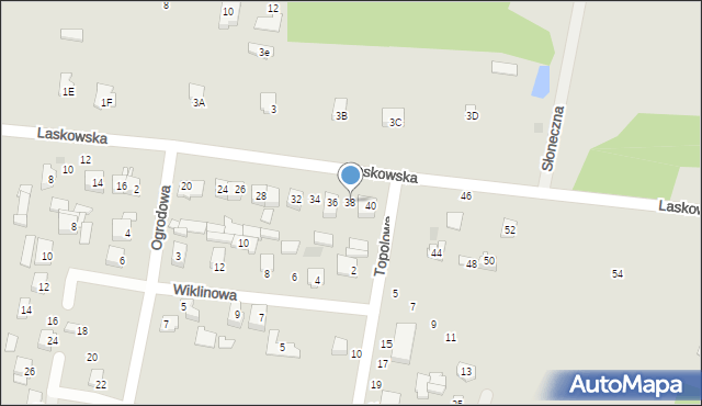 Łochów, Laskowska, 38, mapa Łochów