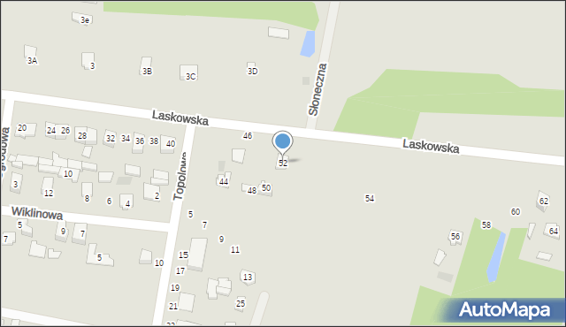 Łochów, Laskowska, 52, mapa Łochów