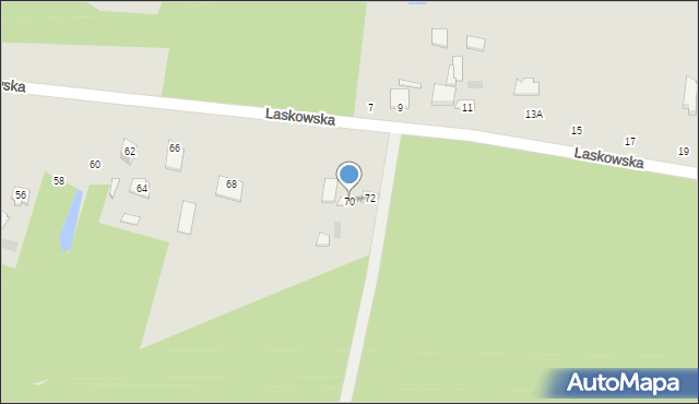 Łochów, Laskowska, 70, mapa Łochów