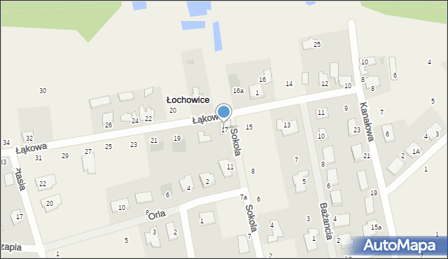 Łochowice, Łąkowa, 17, mapa Łochowice