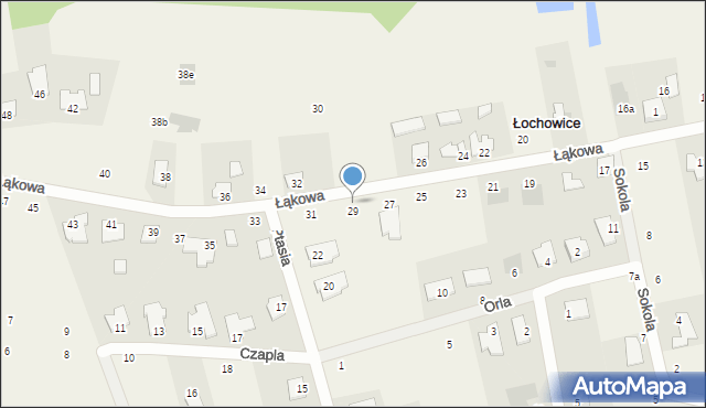 Łochowice, Łąkowa, 29, mapa Łochowice