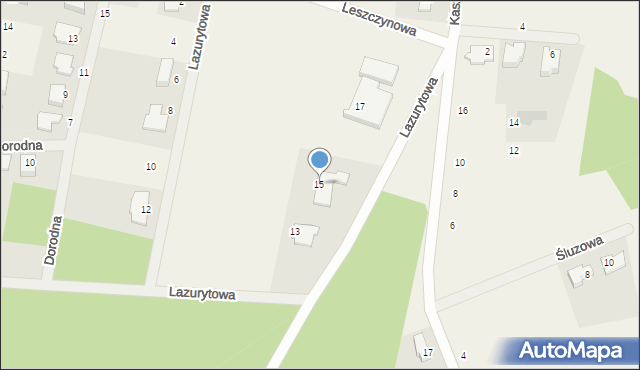 Łochowo, Lazurytowa, 15, mapa Łochowo