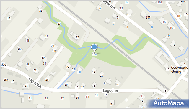 Łodygowice, Łagodna, 10a, mapa Łodygowice