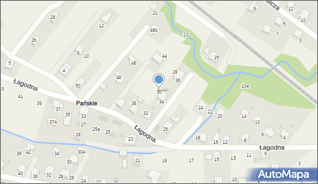 Łodygowice, Łagodna, 30, mapa Łodygowice