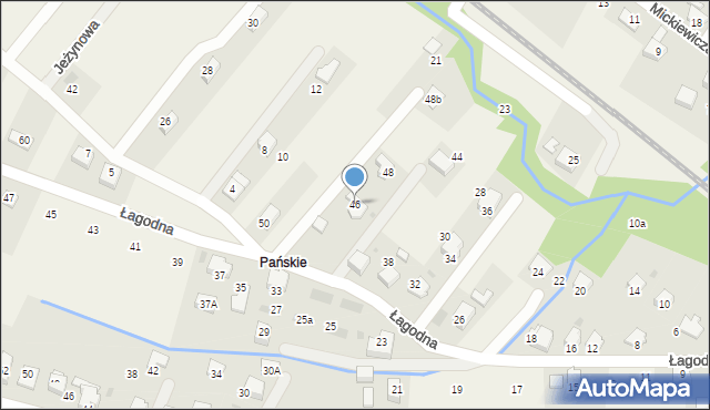 Łodygowice, Łagodna, 46, mapa Łodygowice
