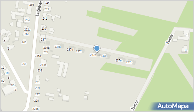 Łódź, Łagiewnicka, 237j, mapa Łodzi