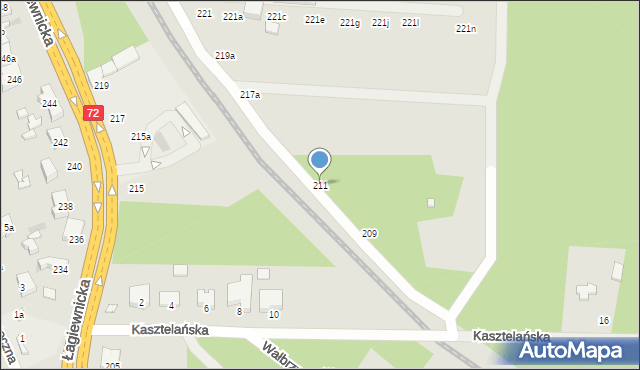 Łódź, Łagiewnicka, 211, mapa Łodzi