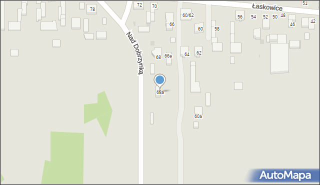 Łódź, Łaskowice, 68a, mapa Łodzi