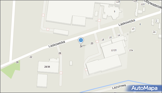 Łódź, Laskowicka, 24, mapa Łodzi