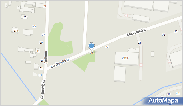 Łódź, Laskowicka, 26, mapa Łodzi