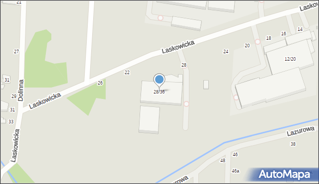 Łódź, Laskowicka, 28/36, mapa Łodzi