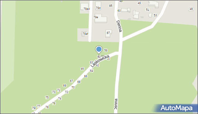 Łódź, Laskowicka, 61, mapa Łodzi