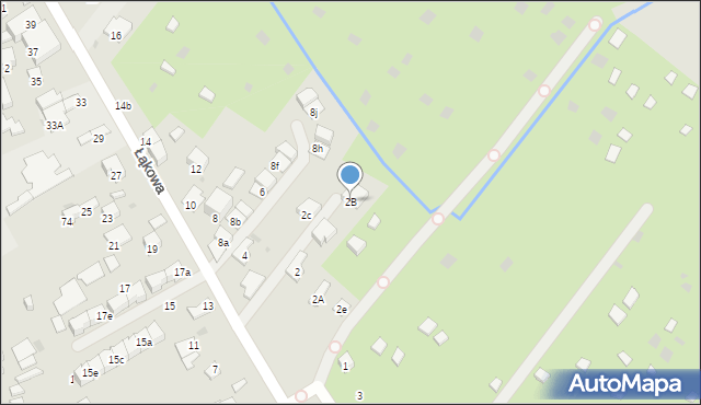 Łomianki, Łąkowa, 2B, mapa Łomianki