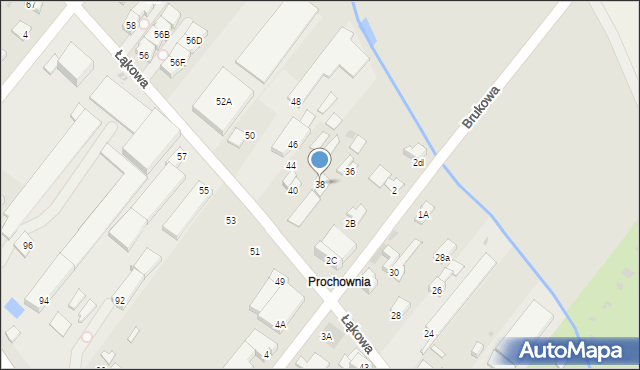 Łomianki, Łąkowa, 38, mapa Łomianki