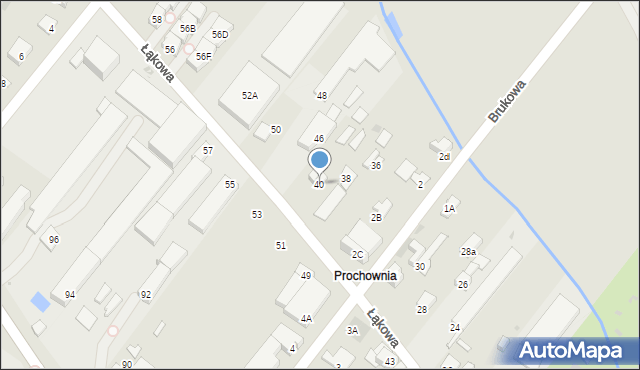 Łomianki, Łąkowa, 40, mapa Łomianki