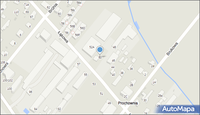 Łomianki, Łąkowa, 50, mapa Łomianki