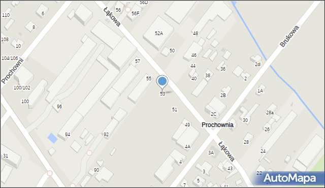 Łomianki, Łąkowa, 53, mapa Łomianki