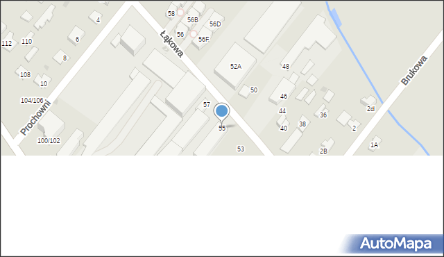 Łomianki, Łąkowa, 55, mapa Łomianki