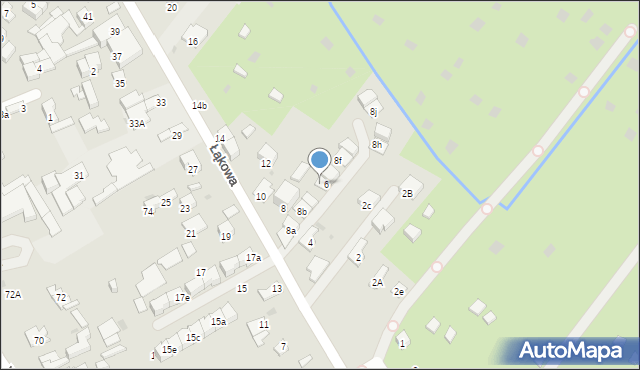 Łomianki, Łąkowa, 8d, mapa Łomianki