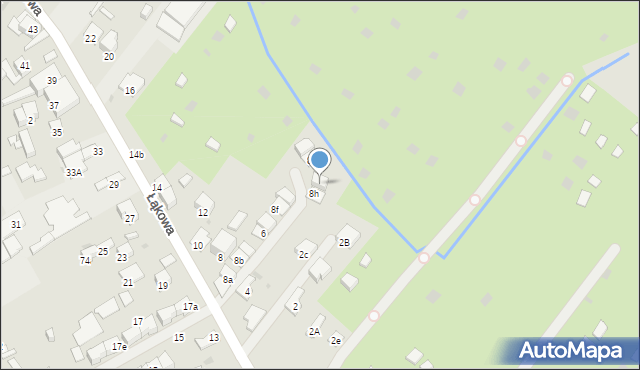 Łomianki, Łąkowa, 8i, mapa Łomianki