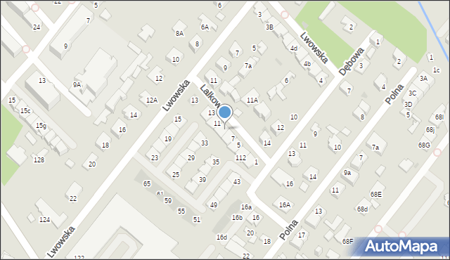 Łomianki, Lalkowa, 9, mapa Łomianki