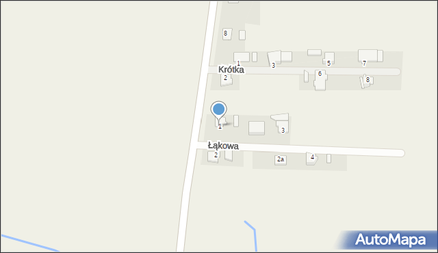 Łowkowice, Łąkowa, 1, mapa Łowkowice