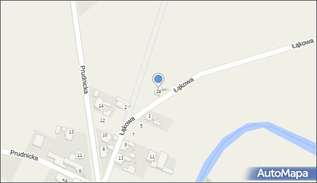 Łowkowice, Łąkowa, 1a, mapa Łowkowice