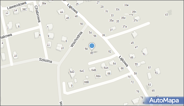 Lubartów, Łąkowa, 60, mapa Lubartów