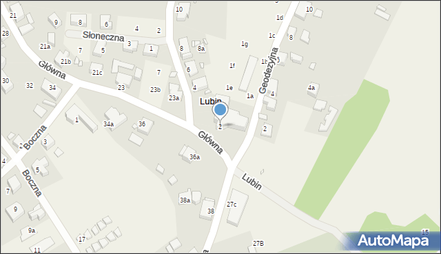 Lubin, Łagodna, 2, mapa Lubin