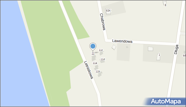 Lubkowo, Lawendowa, 11, mapa Lubkowo