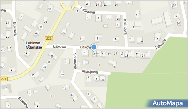 Lublewo Gdańskie, Łąkowa, 6, mapa Lublewo Gdańskie