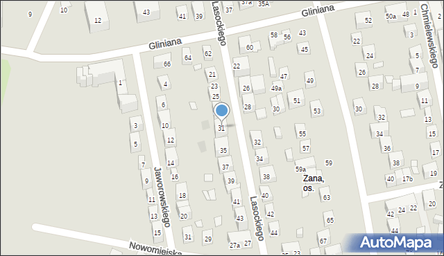 Lublin, Lasockiego Wacława, dr., 31, mapa Lublina