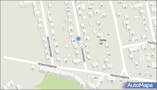 Lublin, Lasockiego Wacława, dr., 39a, mapa Lublina