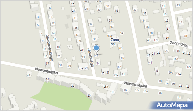 Lublin, Lasockiego Wacława, dr., 42, mapa Lublina
