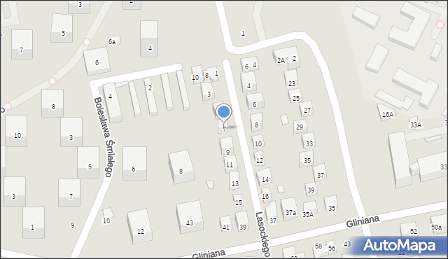 Lublin, Lasockiego Wacława, dr., 7, mapa Lublina