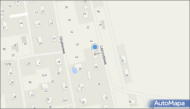 Ludwikowo, Lazurytowa, 26, mapa Ludwikowo