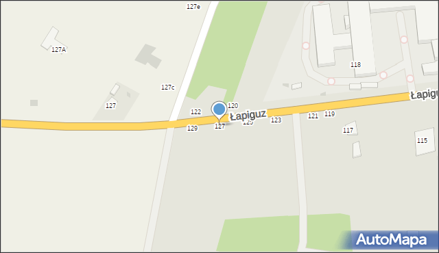 Łuków, Łapiguz, 127, mapa Łuków