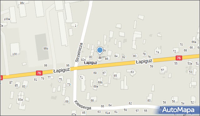 Łuków, Łapiguz, 88, mapa Łuków