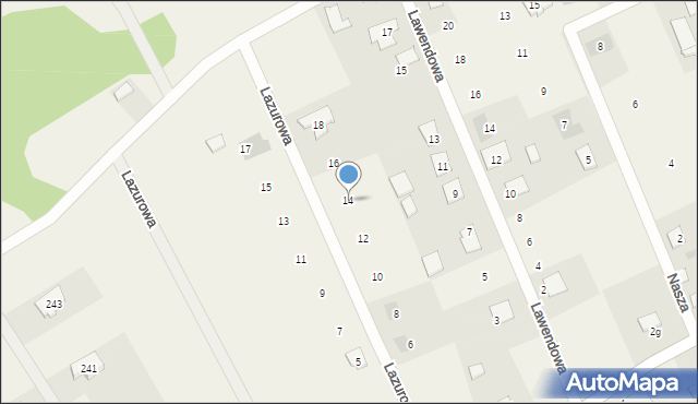 Łupki, Lazurowa, 14, mapa Łupki