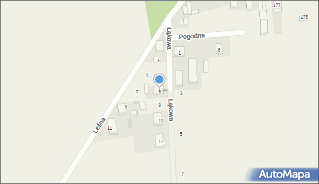 Lutogniew, Łąkowa, 6, mapa Lutogniew