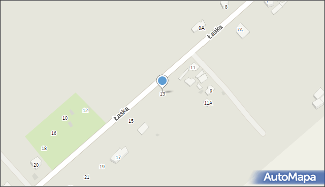 Lutomiersk, Łaska, 13, mapa Lutomiersk